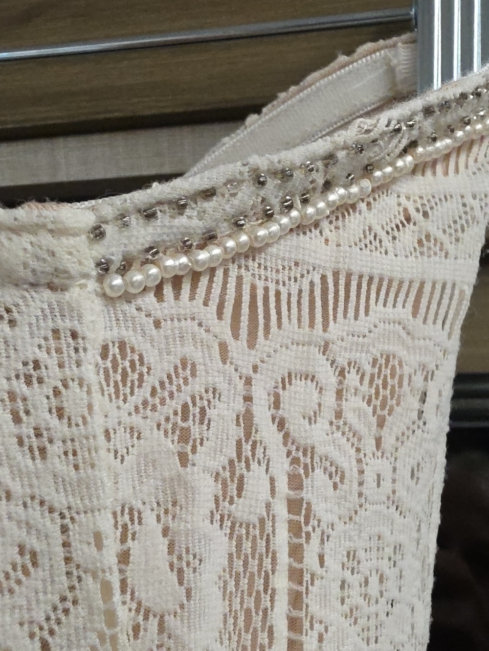 HAND BEADED LACE, VINTAGE BALLERINA, COCKTAIL DRESS", BY "FREE PEOPLE" - Picture 10 of 17